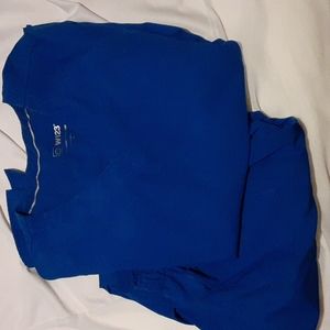 Wonder wink size small royal blue scrub set